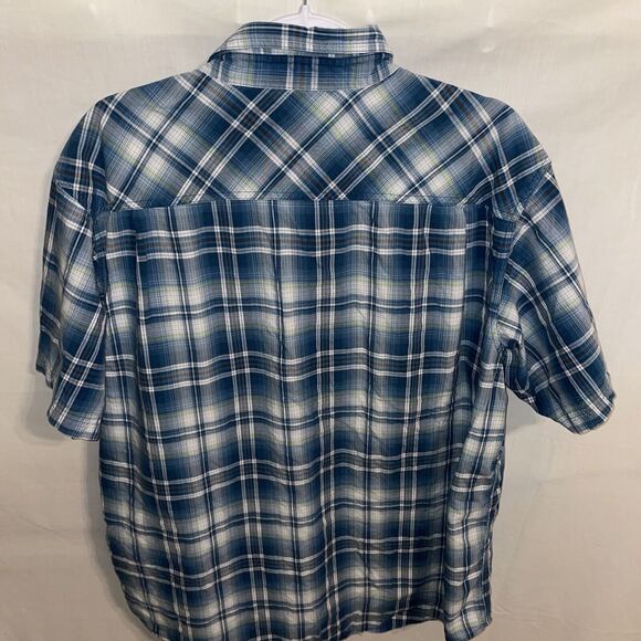 Red Head Casual Shirt Men’s Size XL Blue Striped Short Sleeve Button Up Cotton - Picture 8 of 12